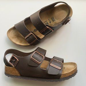 Birkenstock Milano Natural Leather Dark Brown 38 narrow